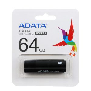 Adata S102 Pro USB 3.2 Flash Memory-64GB مشکی