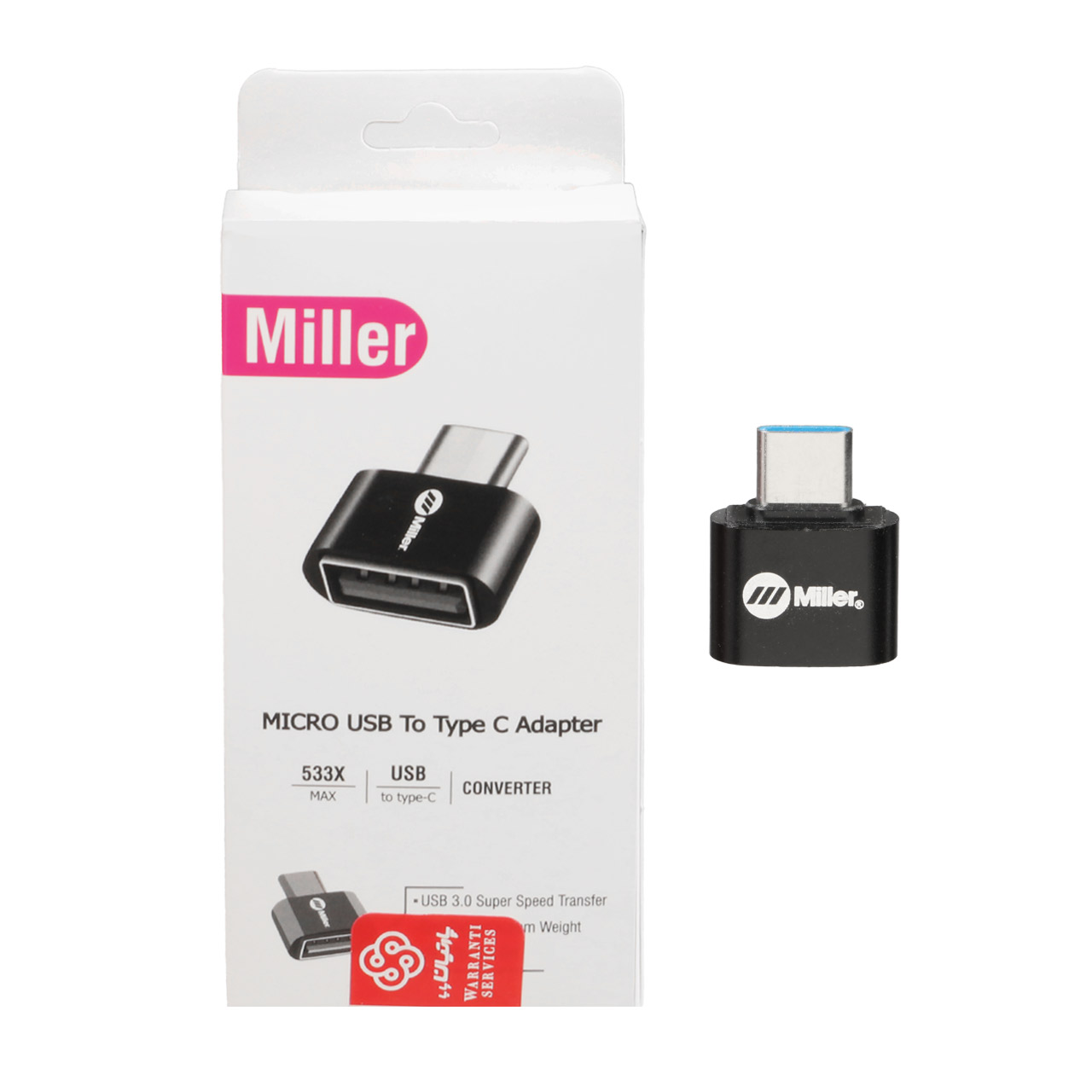 تبدیل Miller OTG USB To Type-C مدل MO-203 – مشکی