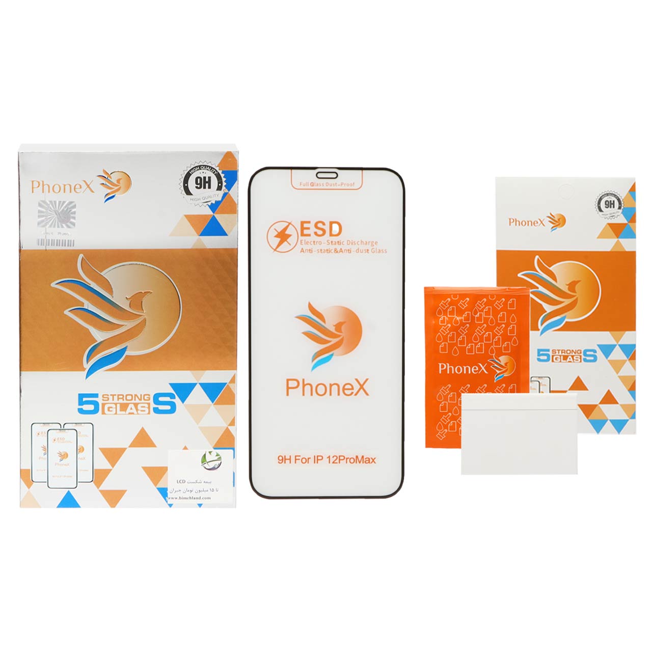 محافظ صفحه نمایش شیشه ای نانو Esd – Phonex Polymer مناسب برای گوشی Apple iPhone 12 Pro Max (پک دار)