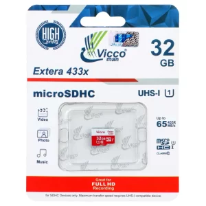 کارت حافظه microSDHC ویکومن مدل Extra 433x UHS-I U1 کلاس 10 سرعت 65MB/s ظرفیت 32 گیگابایت
