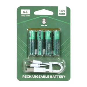 باتری قلم قابل شارژ گرین لاین – AA ظرفیت 1800mah (بسته 4 عددی)