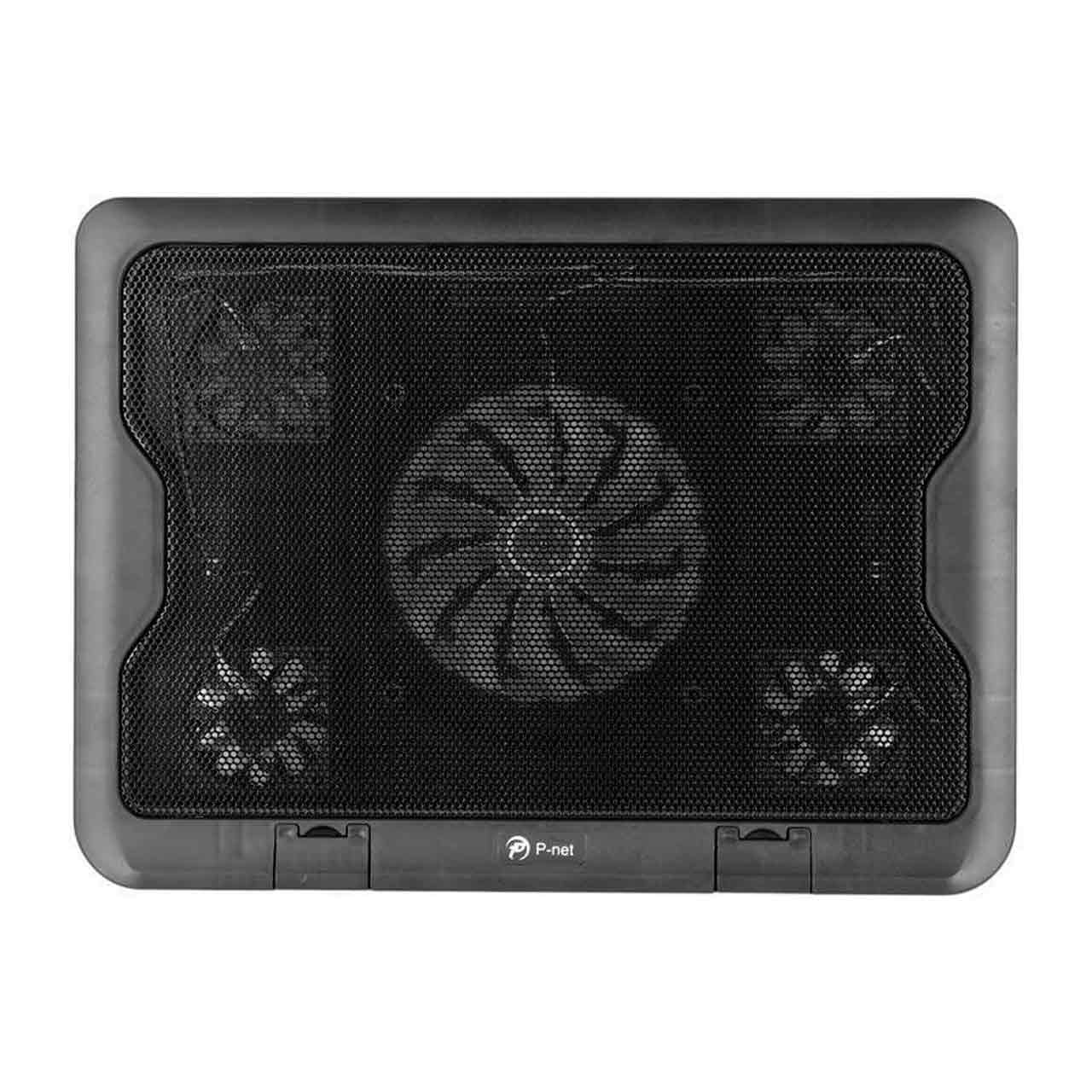 پایه خنک کننده (کول پد) لپ تاپ 17 اینچی P-net پنج فن ال ای دی دار  مدل P704