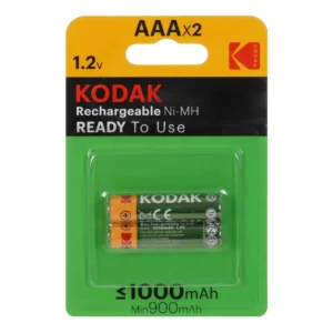 باتری نیم قلم قابل شارژ کوداک-AAA ظرفیت 1000mah (بسته 2 عددی)