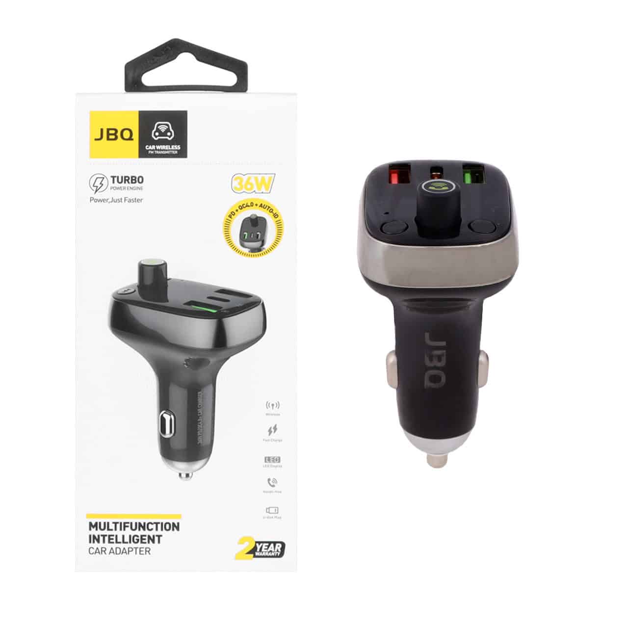 پخش کننده بلوتوث FM خودرو جی بی کیو مدل CC-BM3 – مشکی
