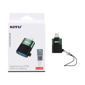 تبدیل نیتو Lightning OTG USB 3.0 مدل CN16 – مشکی سبز