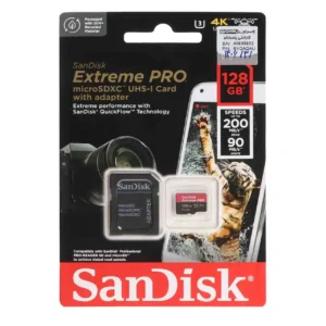 کارت حافظه adapter & microSDXC سن دیسک مدل Extreme Pro UHS-I U3 ظرفیت 128 گیگابایت