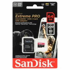 کارت حافظه adapter & microSDXC سن دیسک مدل Extreme Pro UHS-I U3 ظرفیت 64 گیگابایت