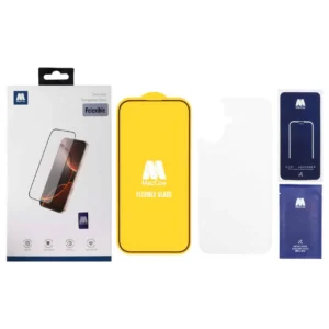 محافظ صفحه نمایش اورجینال مک کوی سه لایه Nano Felexible با برچسب محافظ پشت گوشی Apple iPhone 16 (پک دار)