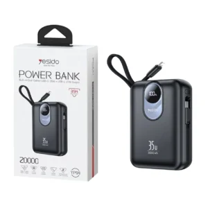 پاوربانک فست شارژ یسیدو 20000 میلی آمپر 35 وات مدل YP94 – مشکی
